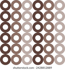 Brown circle pattern. Circle vector seamless pattern. Decorative element, wrapping paper, wall tiles, floor tiles, bathroom tiles.