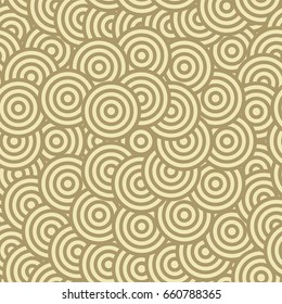 Brown circle seamless pattern