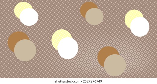 Círculo marrón con efecto semitono blanco con gradación