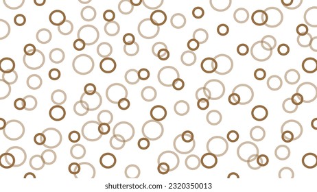Brown circles on the white background 