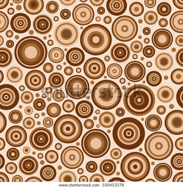 Brown circles seamless pattern.