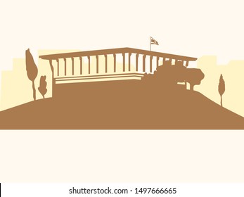 Brown City Landscape of Jerusalem 