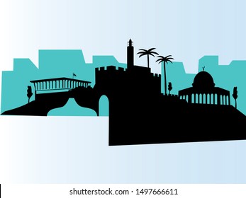 Brown City Skyline of Jerusalem