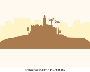 Brown City Skyline of Jerusalem 