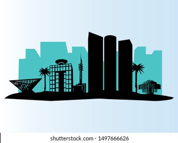 Brown City Skyline of Tel Aviv 