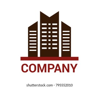 brown city town human people urban culture building architecture tower landmark resident landscape flat design logo illustration