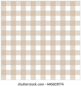Brown classic checkered tablecloth texture vector