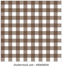 Brown classic checkered tablecloth texture vector