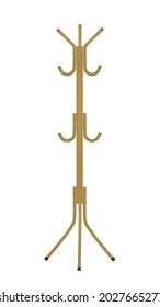 Brown classic hang rack. vector