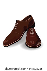 Brown classic male shoes.brown elegant shoe.