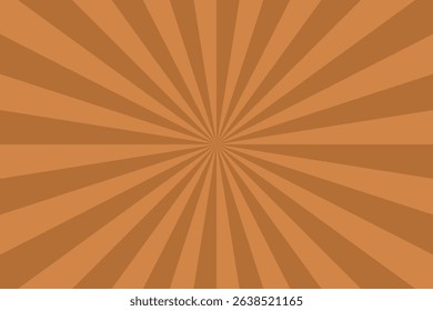 Brown classic retro striped background. Vintage radial art print. Abstract pop vector artwork pattern for your design and ideas. Can be used like card, poster, placard etc