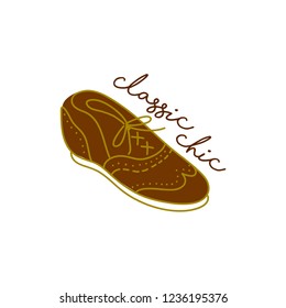 brown classic shoes logo classic chic