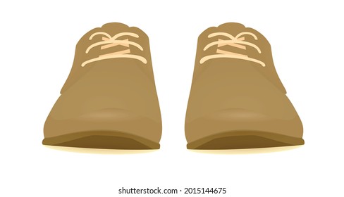 Calzado clásico marrón. ilustración vectorial