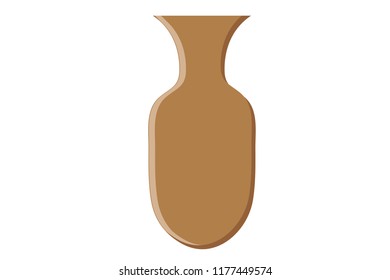 Brown clay vase.