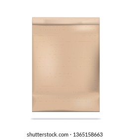 Brown Clear Empty Blank Craft Paper Bag Packaging. EPS10 Vector