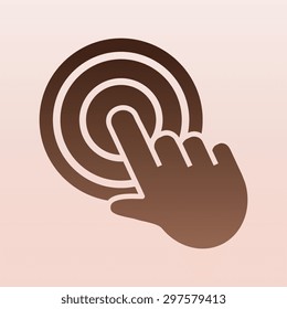 Brown click, hand icon