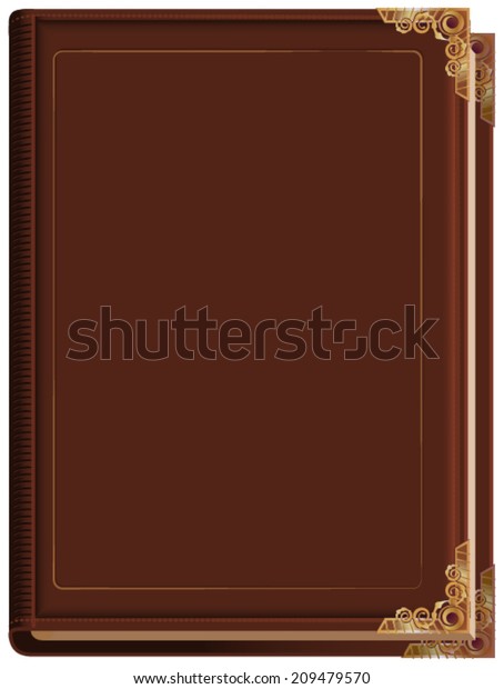 Brown Closed Book Stock Vector (Royalty Free) 209479570