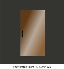 Brown Closet with Gray Background