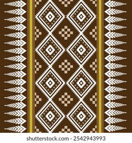 brown cloth pattern  Designed with geometric patterns that blend together perfectly and are eye-catching in terms of textiles. clothing or decoration Vector illustration