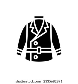 Brown Coat Filled Icon Vector Illustration