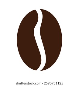 Brown coffee bean icon vector template illustration logo design