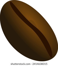 Café marrón aislado. Ilustración vectorial única.