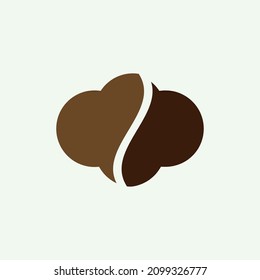 Brown Coffee-Bohnen-Logo-Design für Café