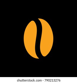 brown coffee bean logo vector