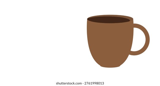 Brown Coffee Cup with background Horizontal Copy Space for Advertising and Social Media Posts