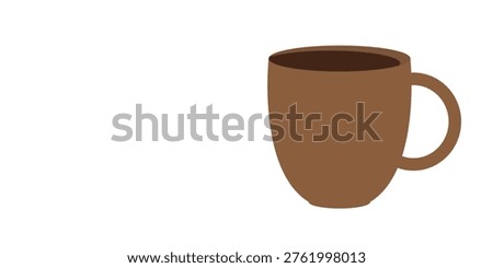 Brown Coffee Cup with background Horizontal Copy Space for Advertising and Social Media Posts