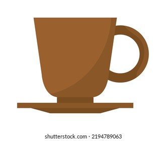 brown coffee cup drink icon