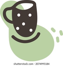 Café café marrón, ilustración, vector, sobre fondo blanco.