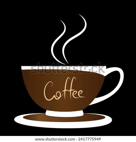 Brown coffee cup with steam isolated icon vector design	
