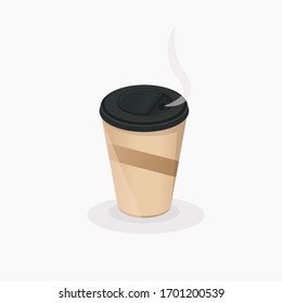 Ilustración del vector de la copa de café marrón