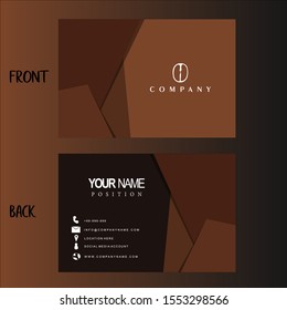 Brown coffee design of Business card elegant