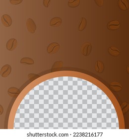 Brown Coffee Design Social Media Template Background EPS 10 Vector