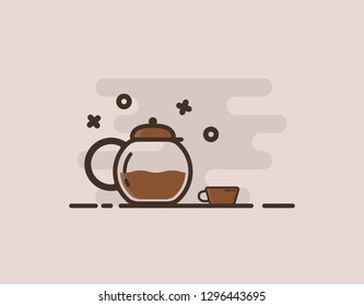 Brown Coffee Illustration