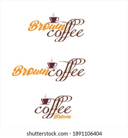 brown coffee logo for cafe