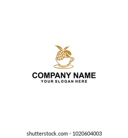 brown coffee logo vector