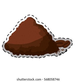 Brown coffee mountain icon design, vector illustration