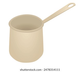 Cafetera marrón. Ilustración vectorial