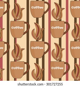 brown coffee seamless background