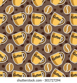 brown coffee seamless background