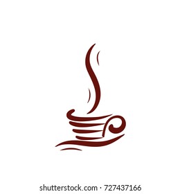 brown coffee silhouette