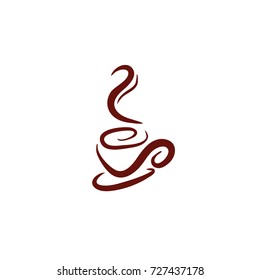 brown coffee silhouette