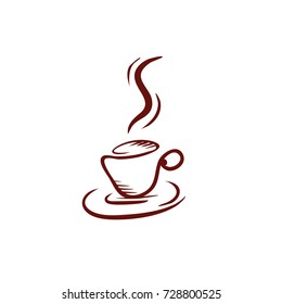 brown coffee silhouette