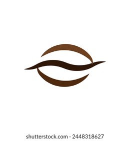 Braunes Kaffeesymbol Logo Vektorgrafik Icon Design