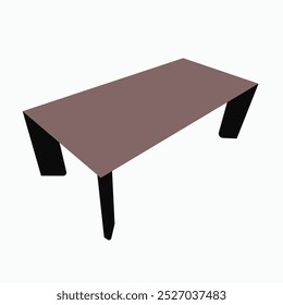 brown coffee table isolate on white background
