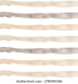 Brown Coffee Watercolor Brush Stripes.