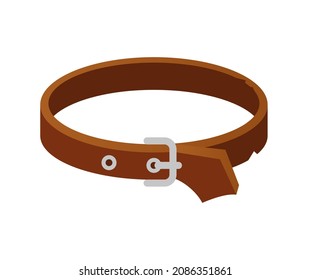 Brown collar - modern flat design single isolated object